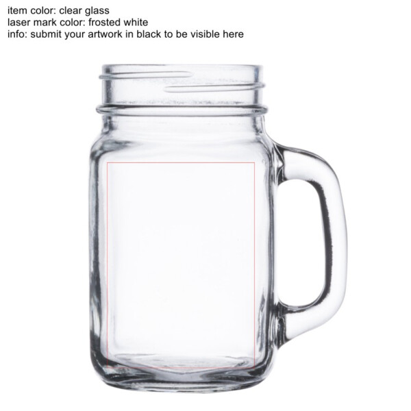 engraved mason jars with handle 16 oz in a flash laser