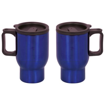 Engraved 16 oz Stainless Steel Travel Mug with Handle Thumbnail