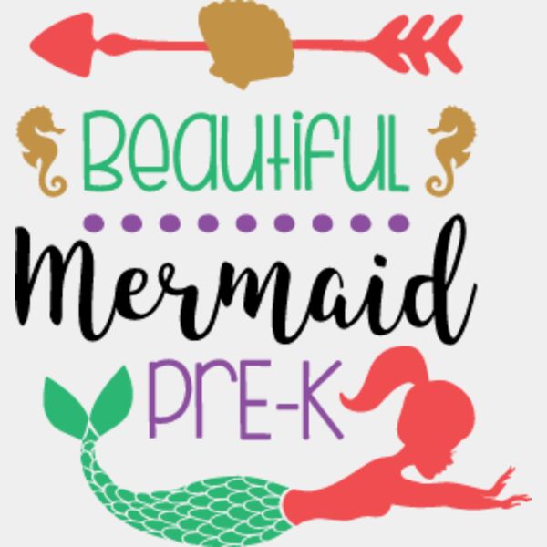 Beautiful Mermaid Pre K SVG Thumbnail