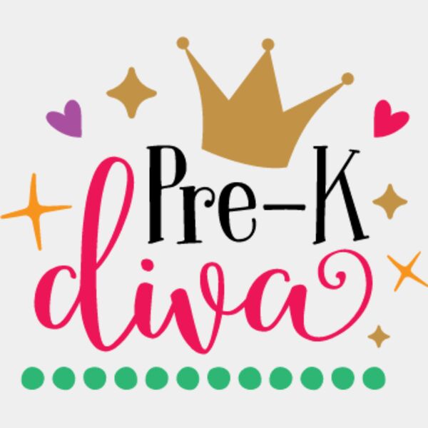 Pre K Diva SVG Thumbnail