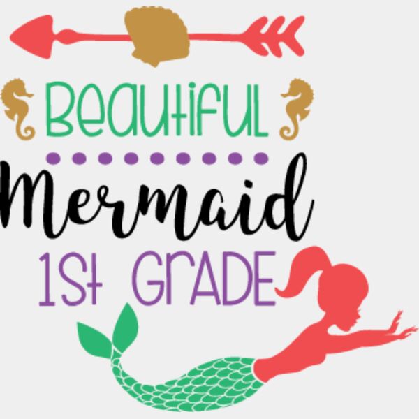 Beautiful Mermaid 1st Grade SVG Thumbnail