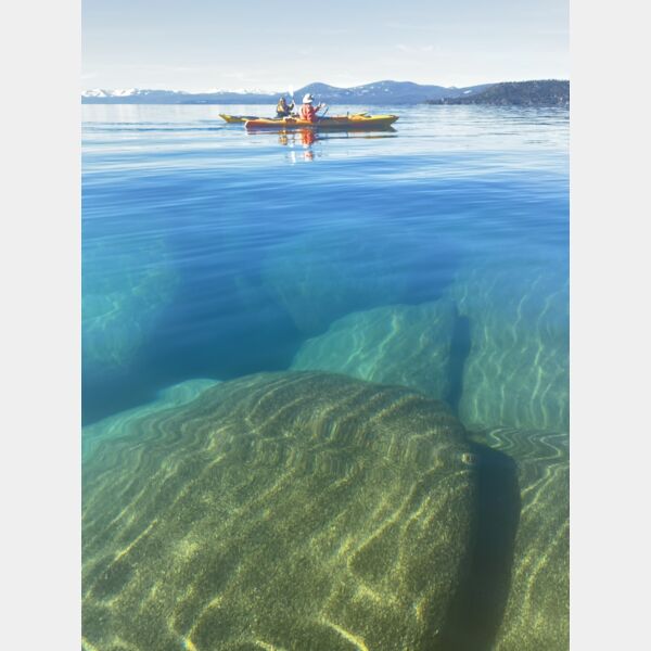 Underwater scene Lake Tahoe Kayakers Thumbnail